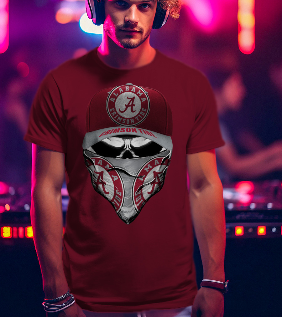 Alabama Crimson Tide A Logo Bandana Mask T-Shirt