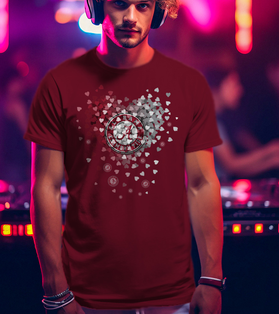 Alabama Crimson Tide Heart Logo Hope Filled Heiritage T-Shirt