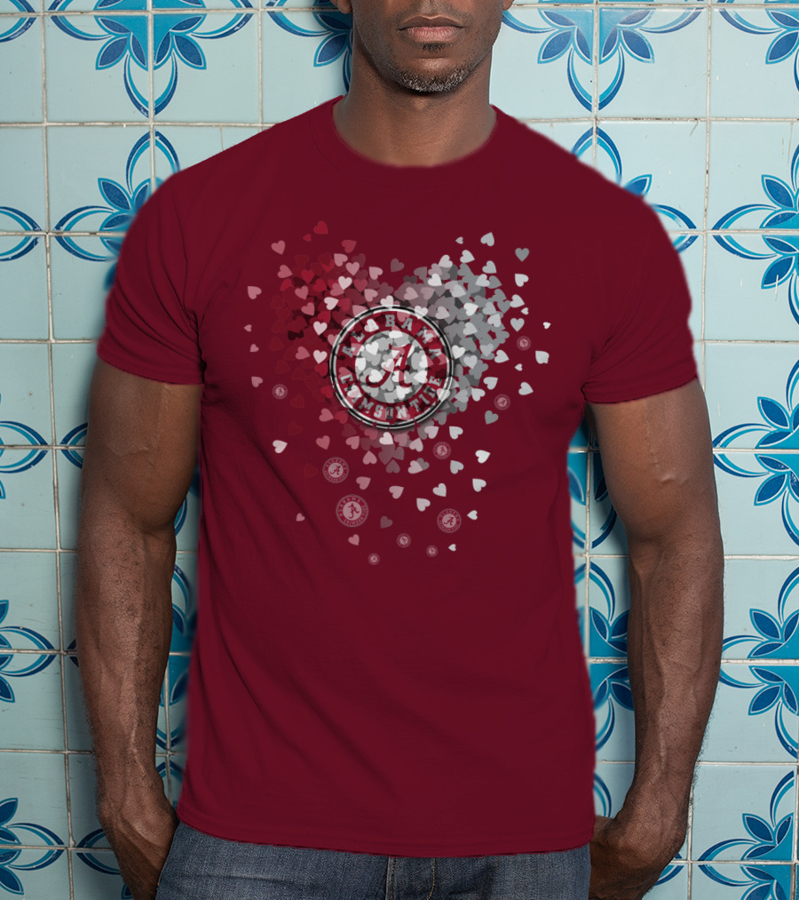 Alabama Crimson Tide Heart Logo Hope Filled Heiritage T-Shirt