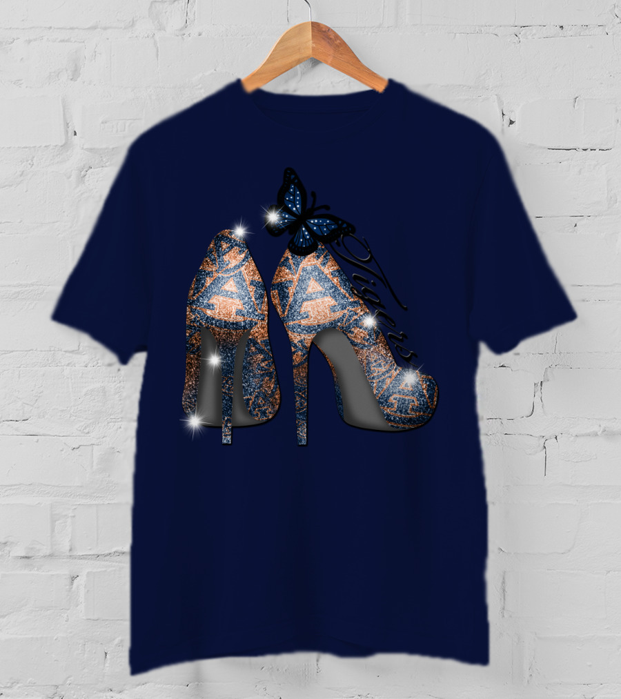 Auburn Tigers High Heels Butterfly T-Shirt