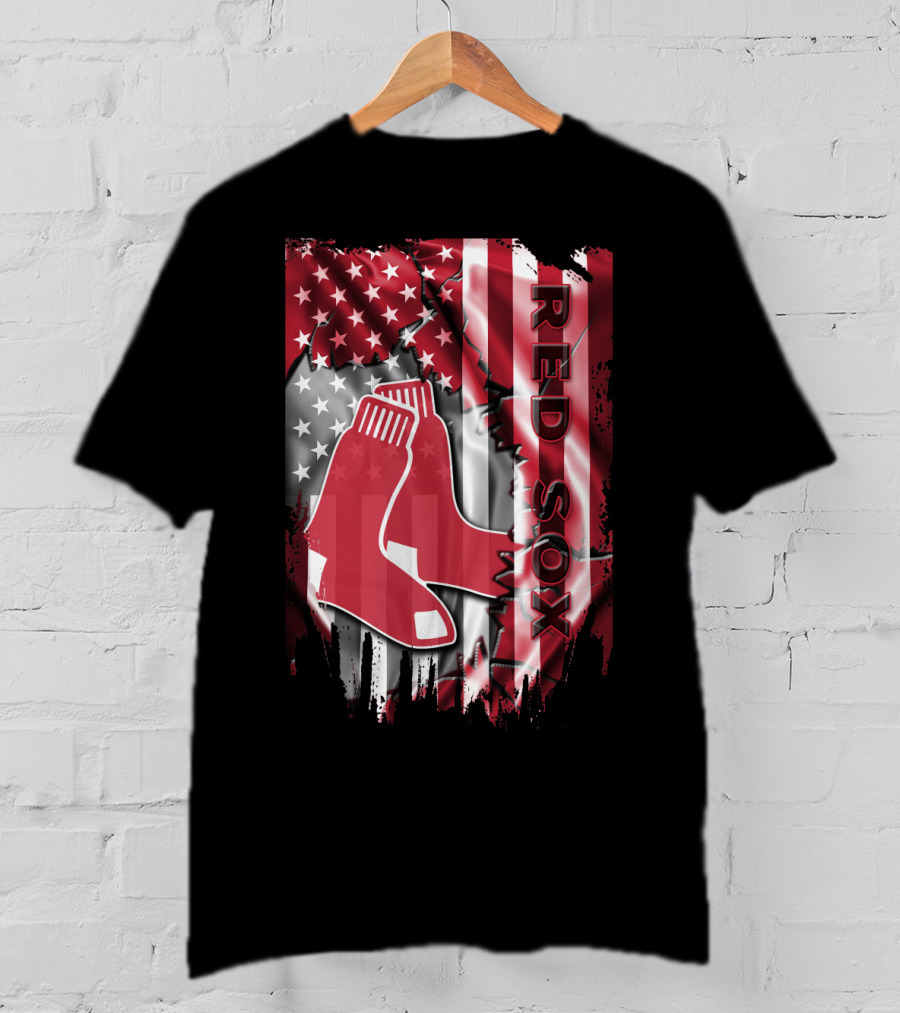 Boston Red Sox American Flag Sox Banner T-Shirt