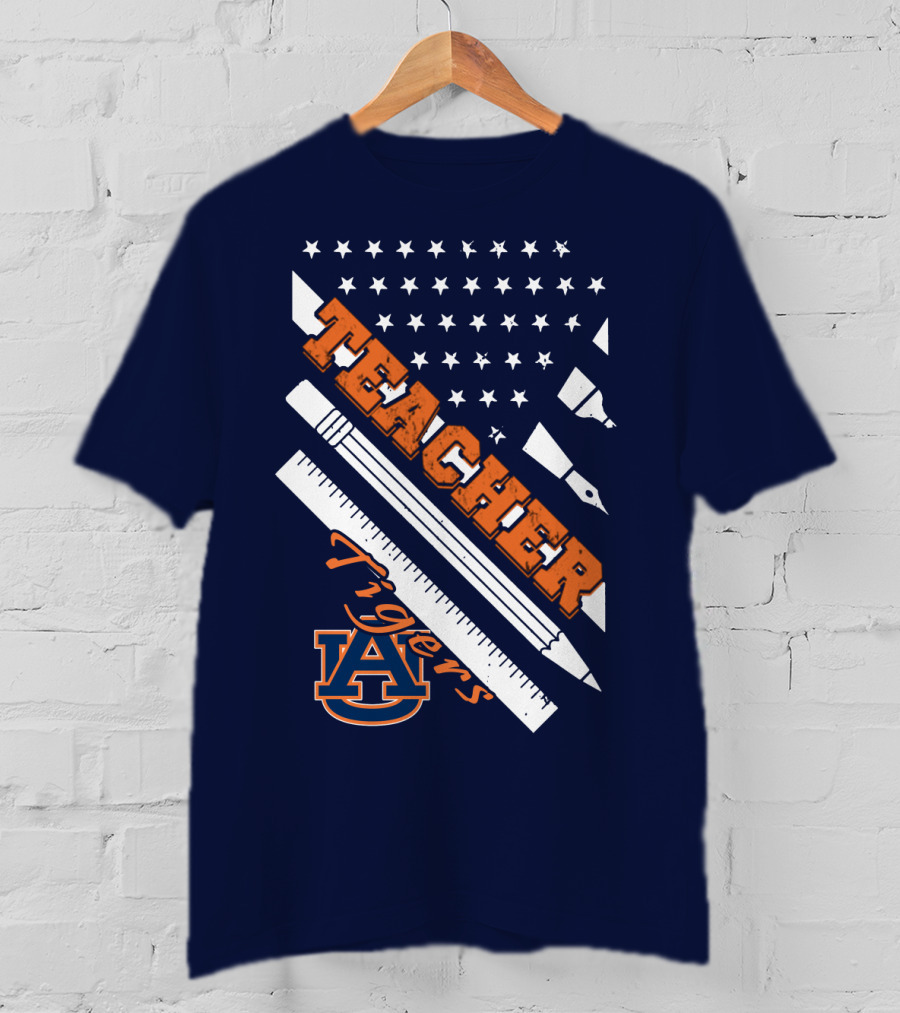 Auburn Teacher Tigers A Logo Pencil Ruler T-Shirt
