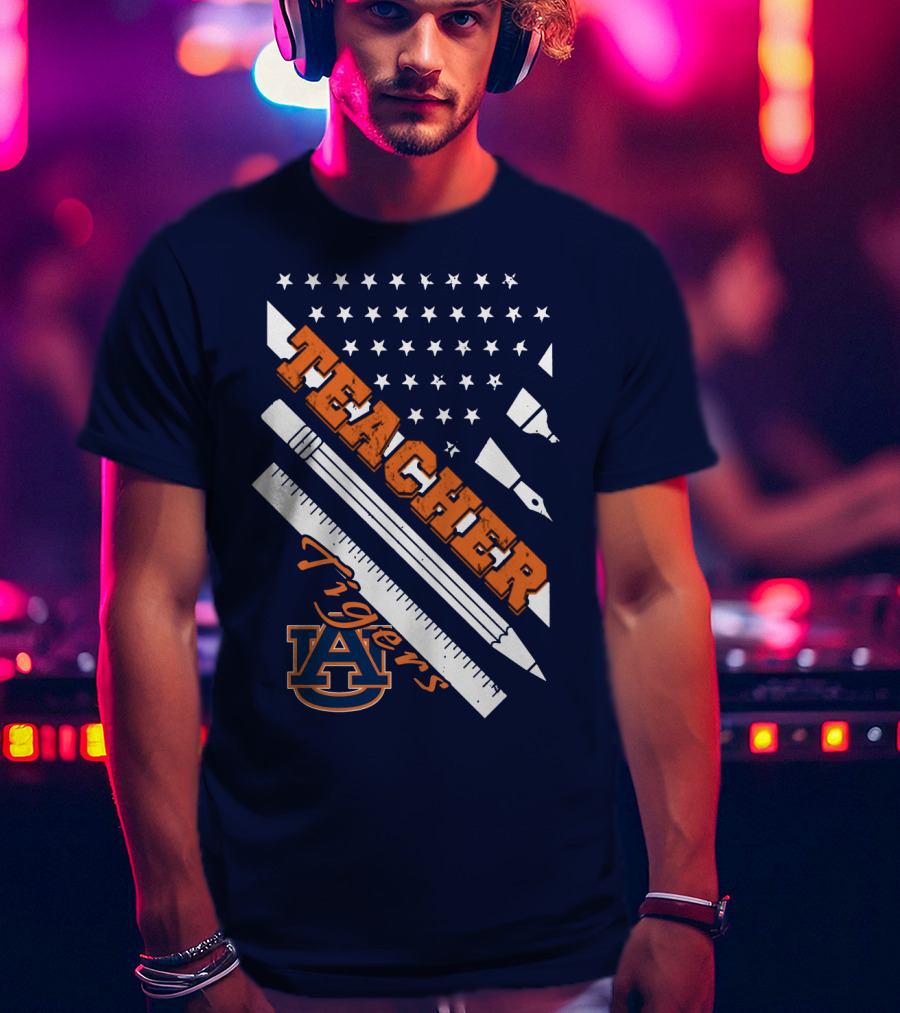Auburn Teacher Tigers A Logo Pencil Ruler T-Shirt