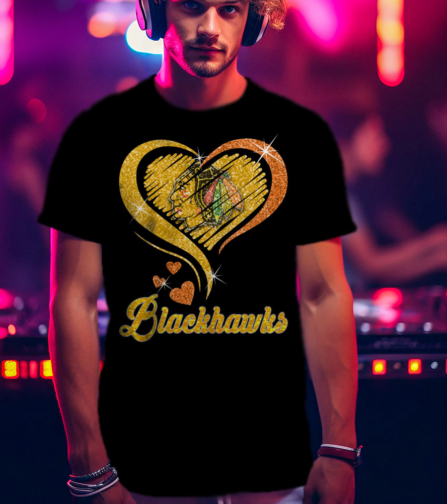 Blackhawks Heart T-Shirt