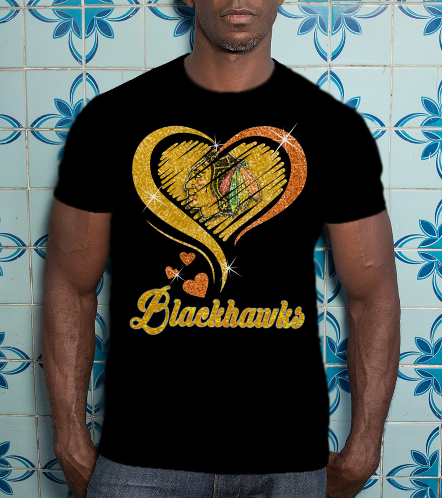 Blackhawks Heart T-Shirt