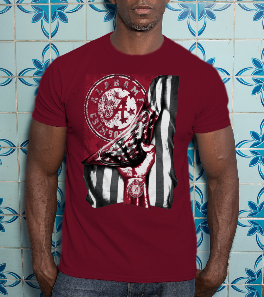 Alabama Crimson Tide Held High With Flag And Seal T-Shirt