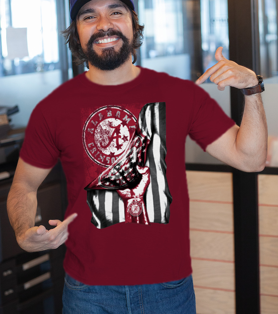 Alabama Crimson Tide Held High With Flag And Seal T-Shirt