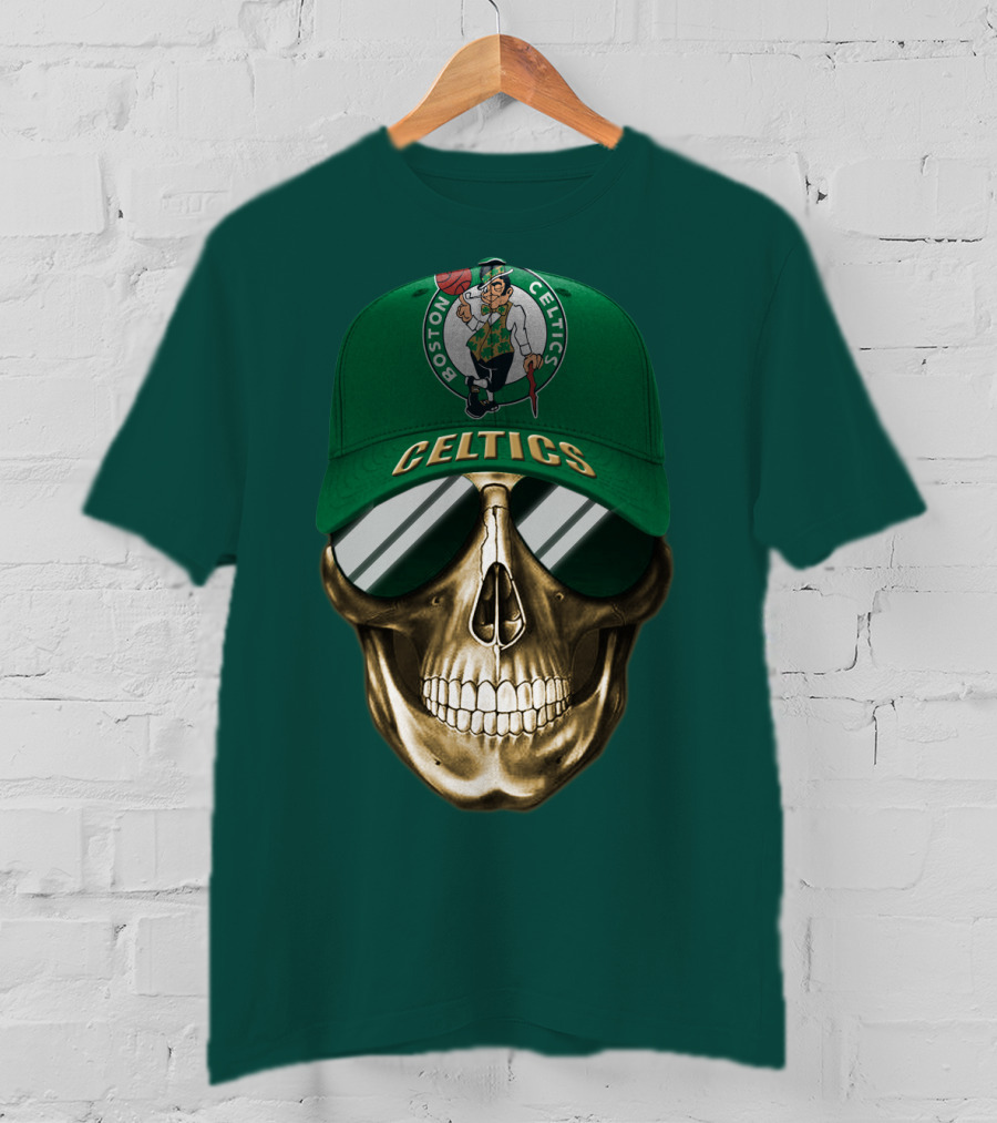 Boston Celtics Skull Cap T-Shirt
