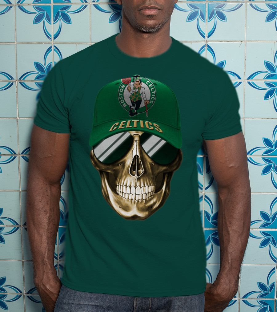 Boston Celtics Skull Cap T-Shirt