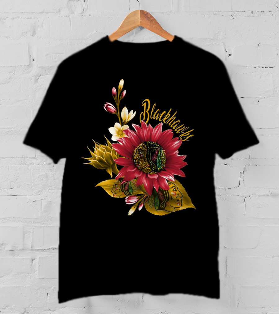 Chicago Blackhawks Floral T-Shirt