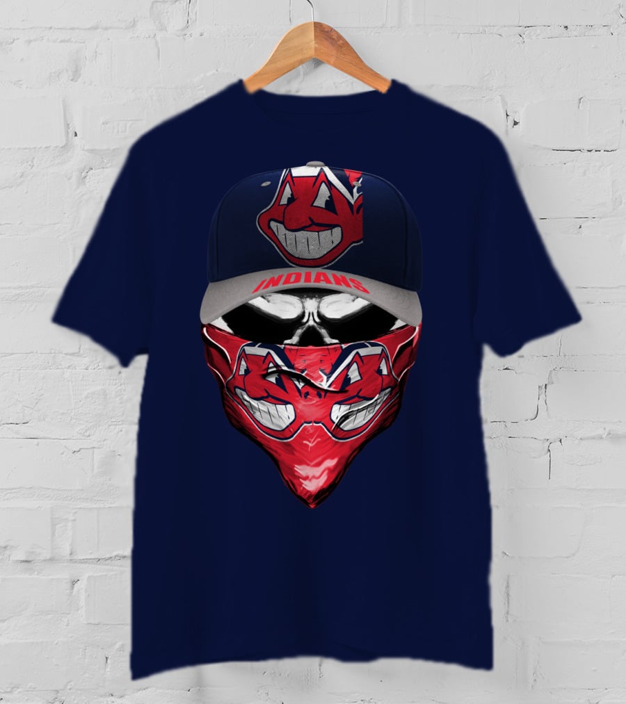 Cleveland Indians Logo Cap And Bandana T-Shirt