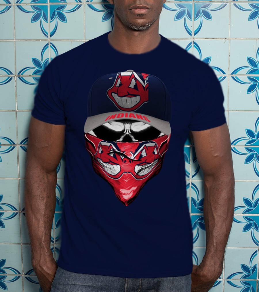 Cleveland Indians Logo Cap And Bandana T-Shirt