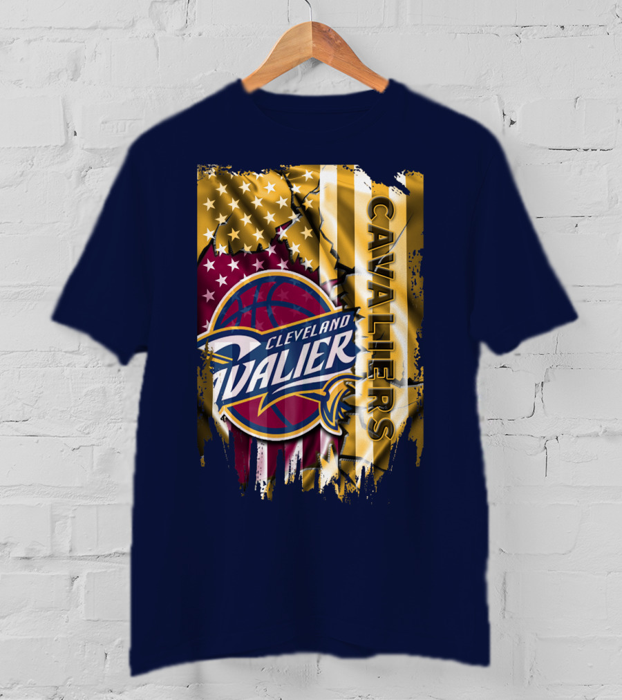 Cleveland Cavaliers Stars And Stripes Basketball T-Shirt