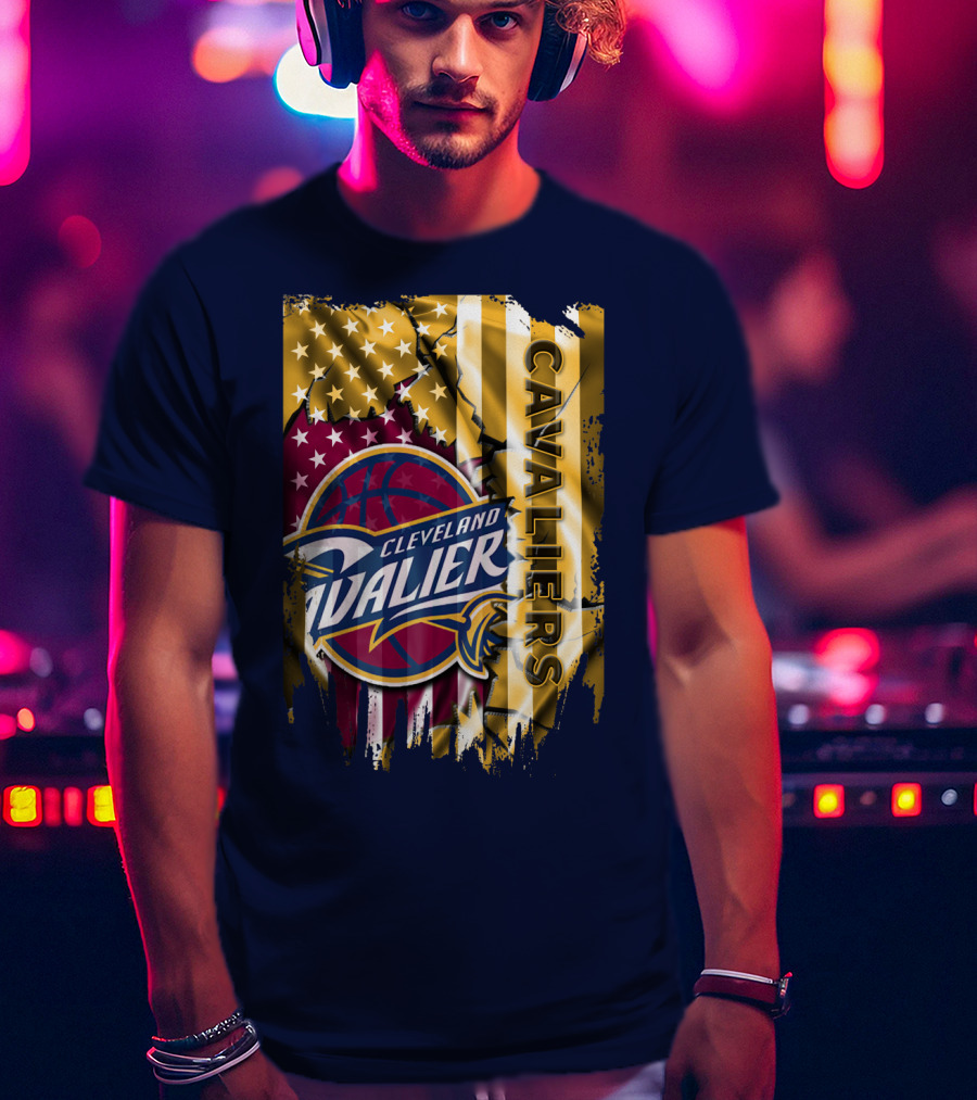 Cleveland Cavaliers Stars And Stripes Basketball T-Shirt