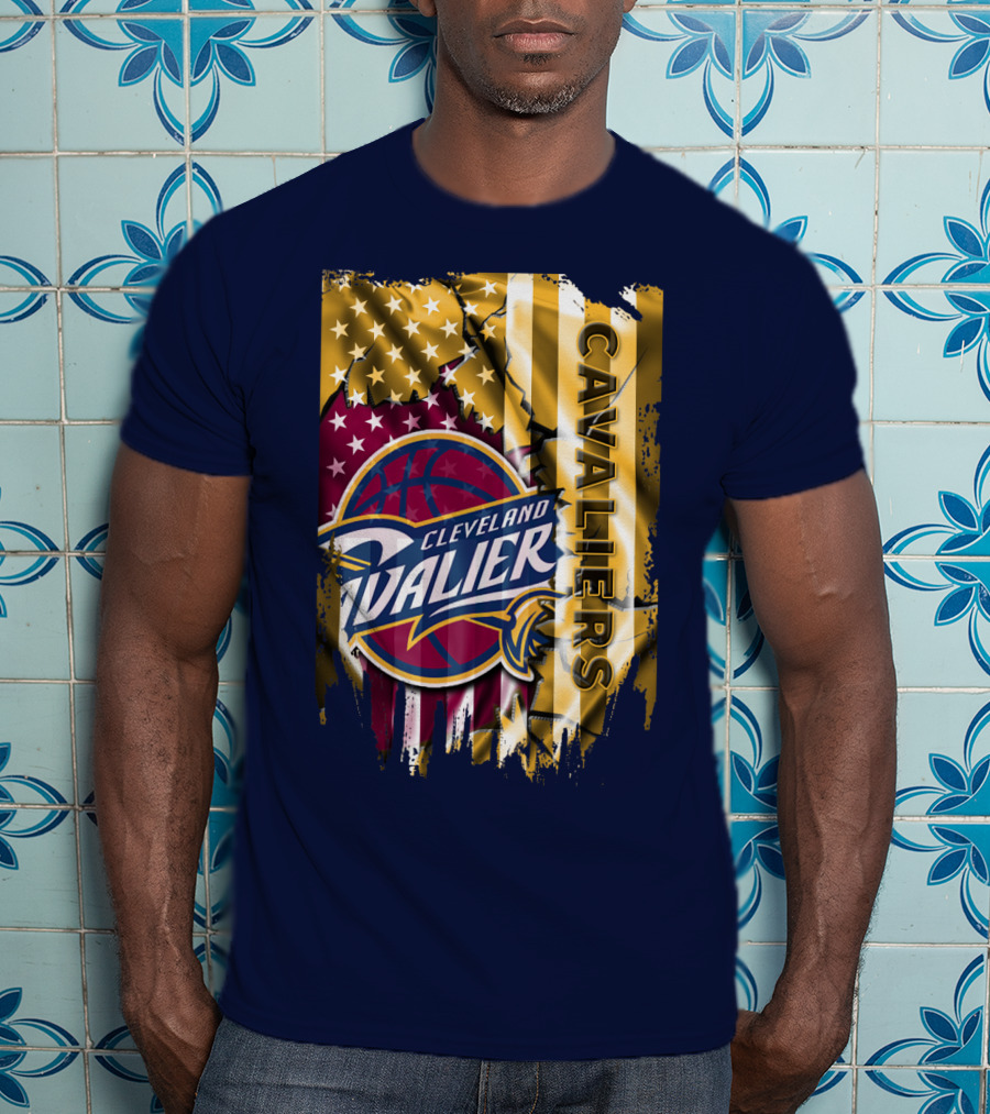 Cleveland Cavaliers Stars And Stripes Basketball T-Shirt