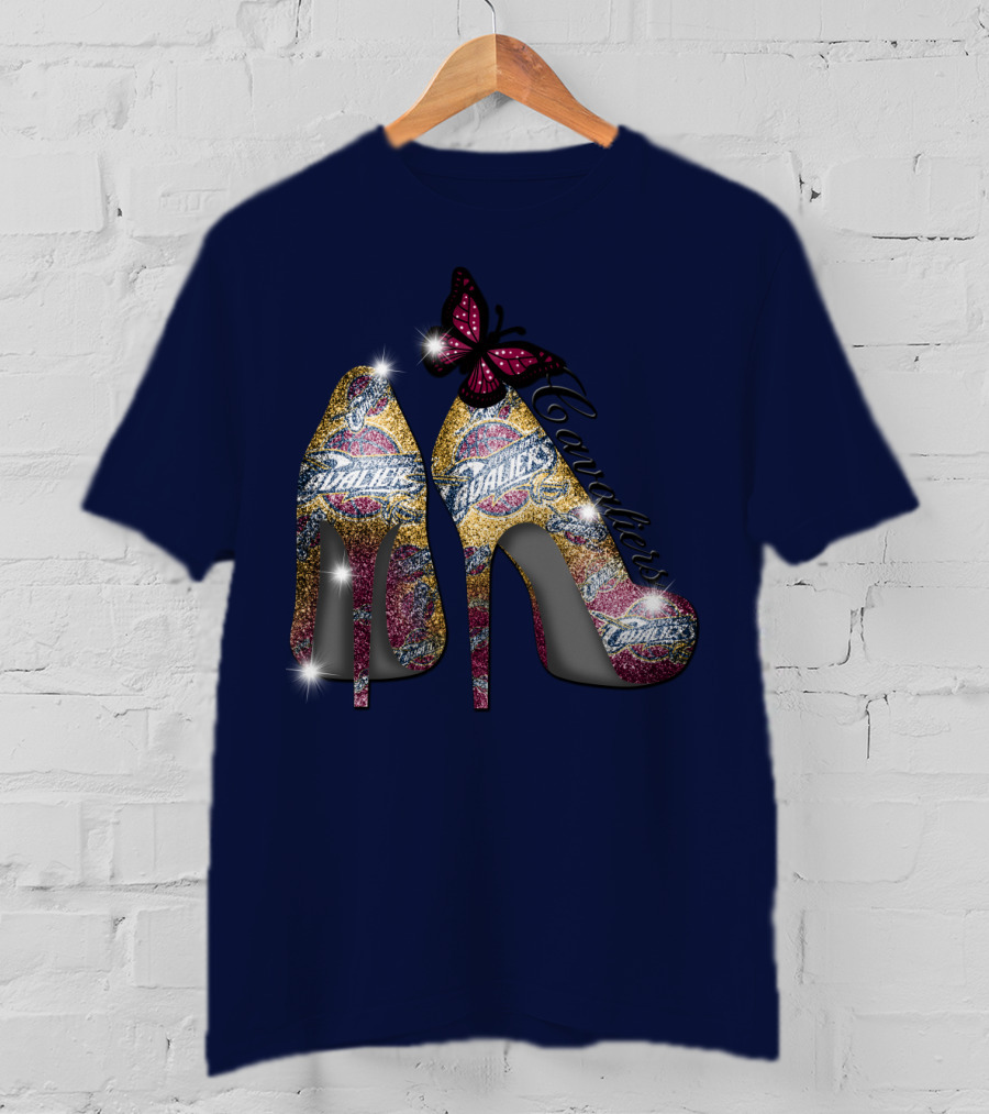 Cleveland Cavaliers Heels With Butterfly T-Shirt