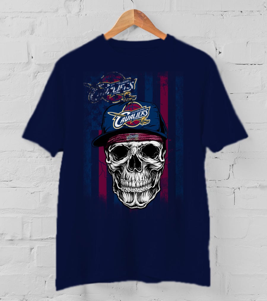 Cleveland Cavaliers Skull With Cap T-Shirt