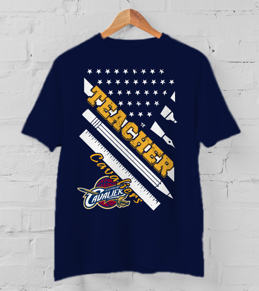 Cleveland Cavaliers Teacher Ruler Pen Stars T-Shirt
