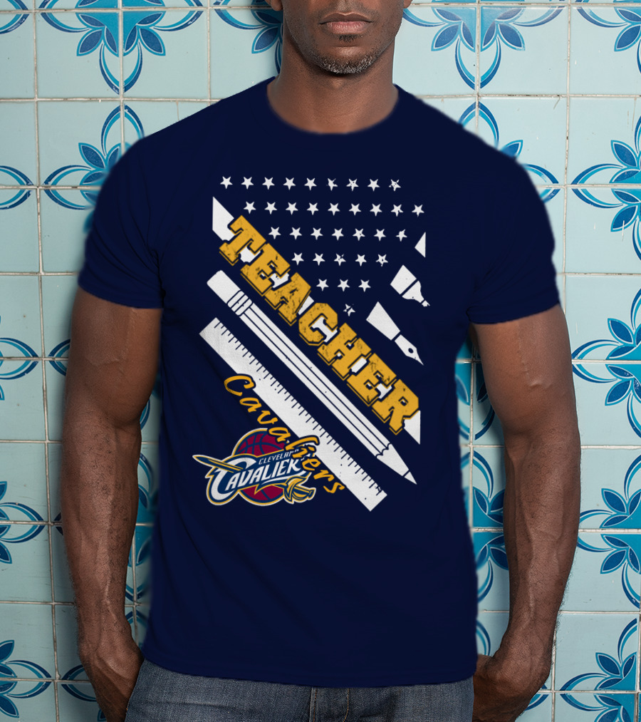 Cleveland Cavaliers Teacher Ruler Pen Stars T-Shirt