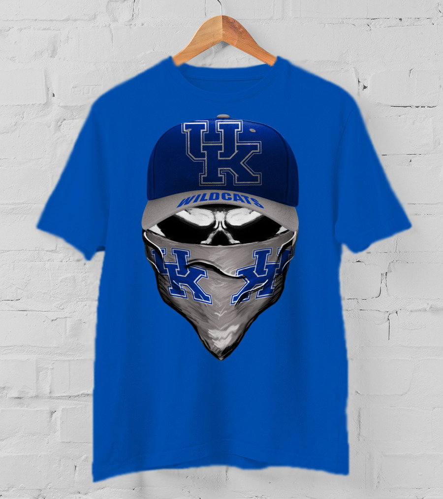 Kentucky Wildcats Uk Logo Hat Bandana Blue T-Shirt
