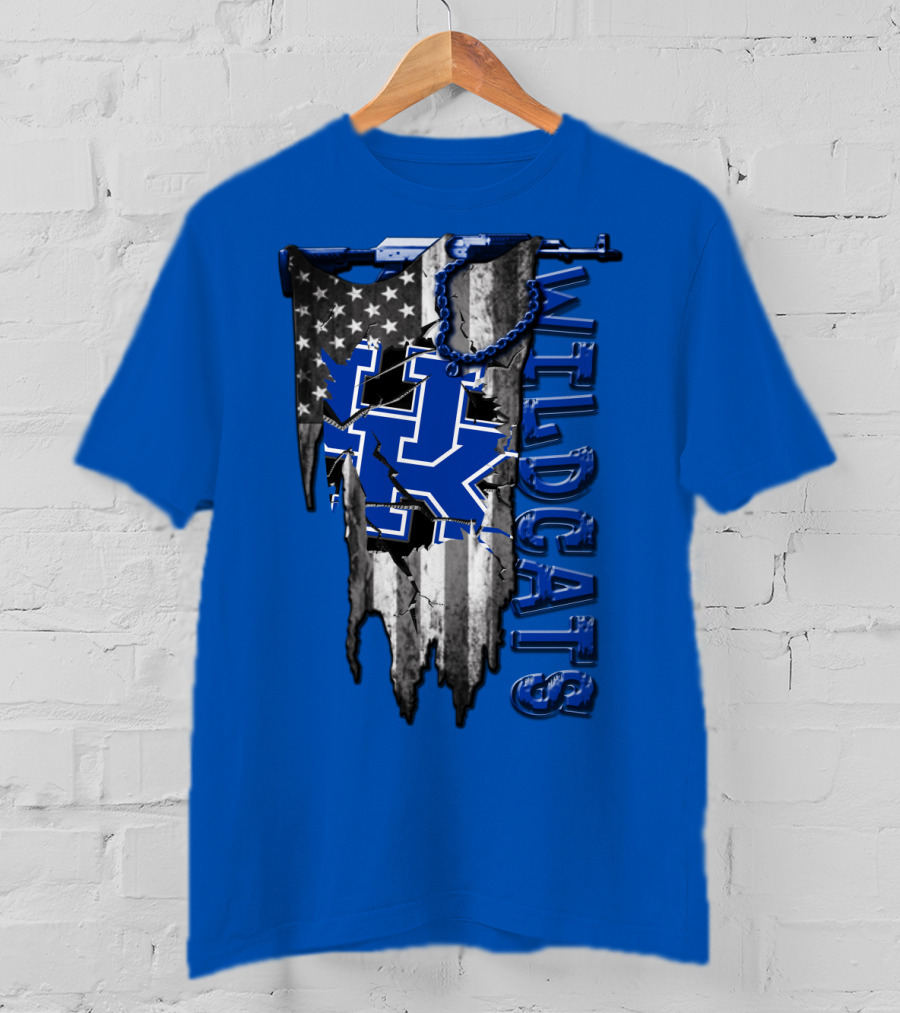 Wildcats American Flag Kentucky Wildcats T-Shirt