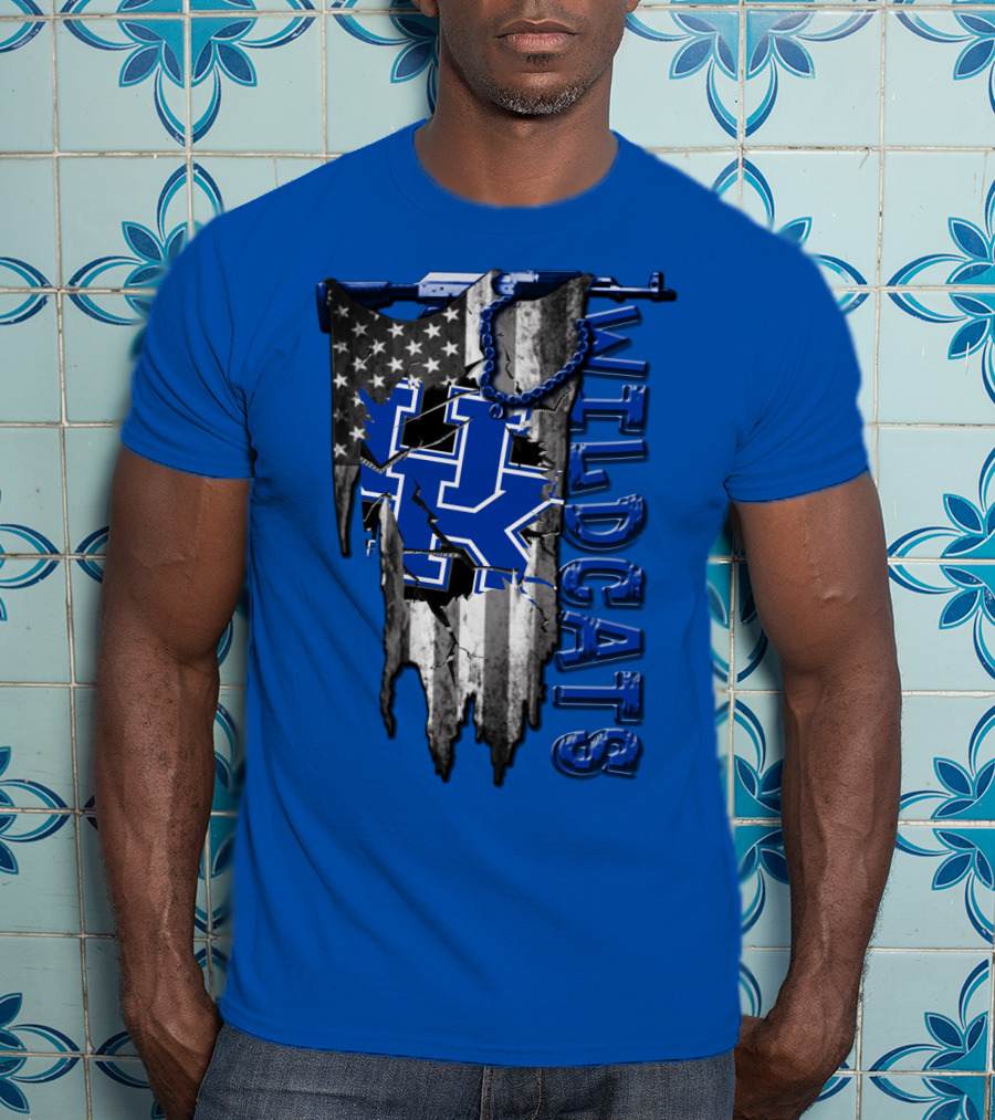 Wildcats American Flag Kentucky Wildcats T-Shirt