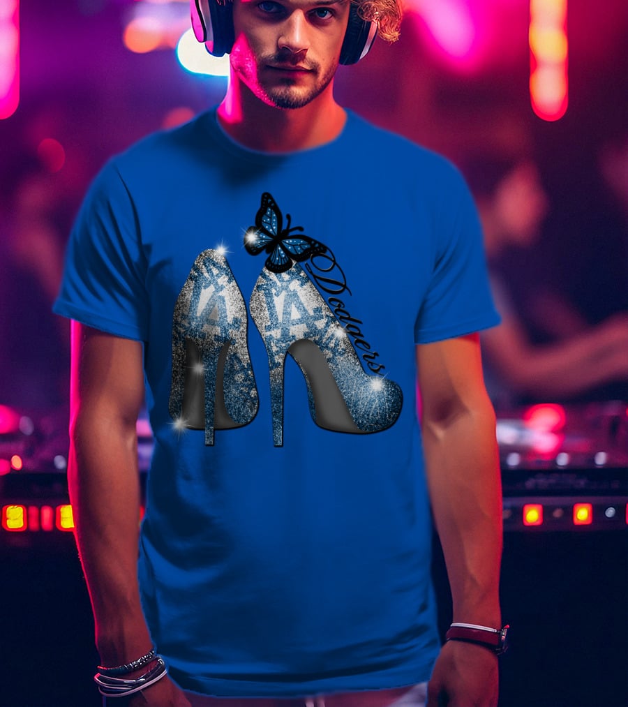 Los Angeles Dodgers La Heels Butterfly T-Shirt