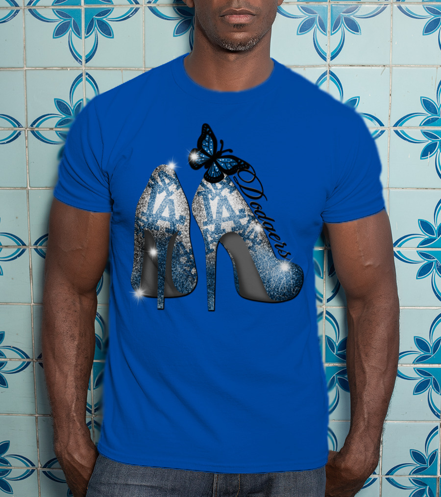 Los Angeles Dodgers La Heels Butterfly T-Shirt