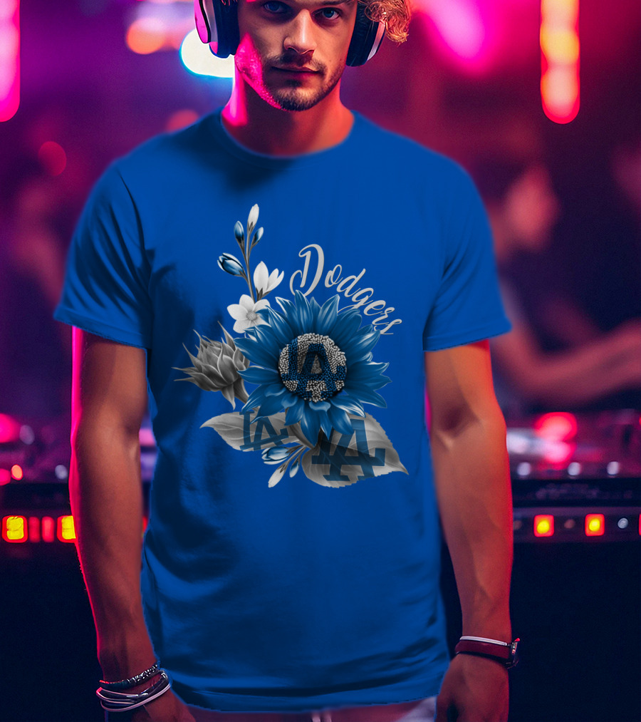 Los Angeles Dodgers Floral T-Shirt