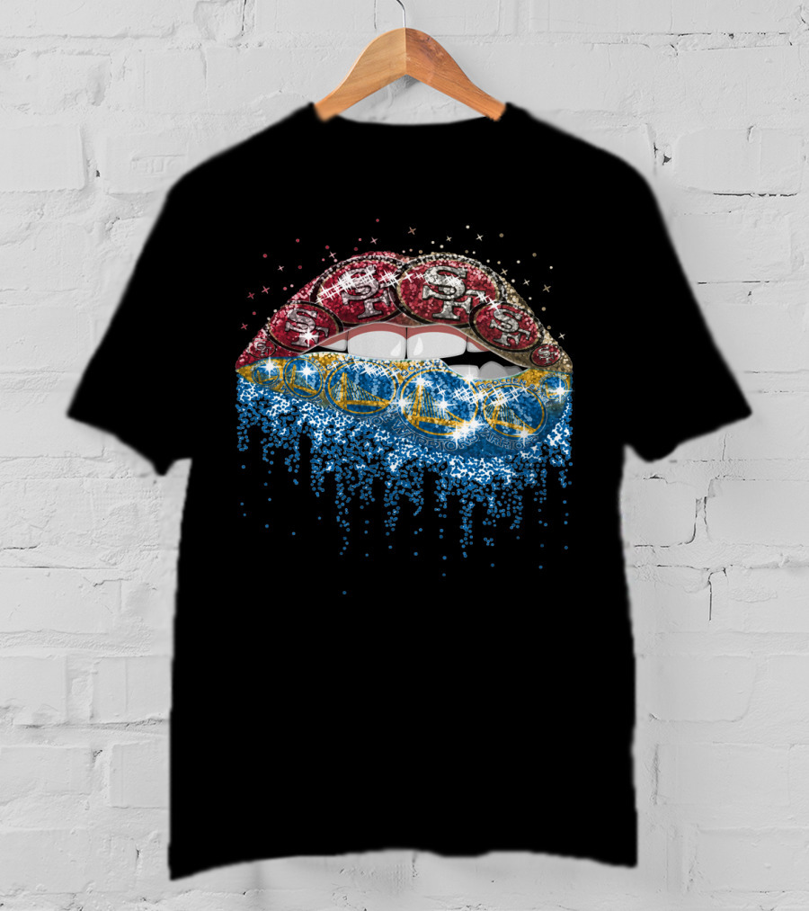 Lip San Francisco 49ers And Golden State Warriors Lips T-Shirt