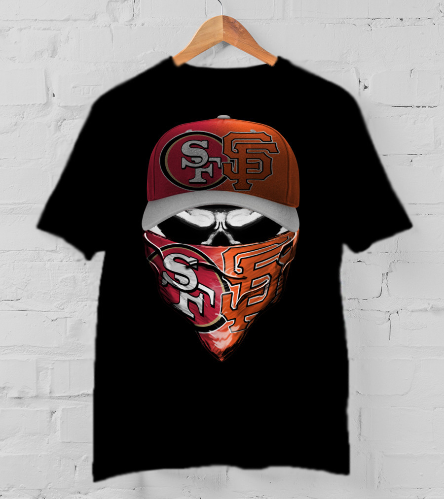 San Francisco Sports Team Logos Skull Cap And Bandana T-Shirt