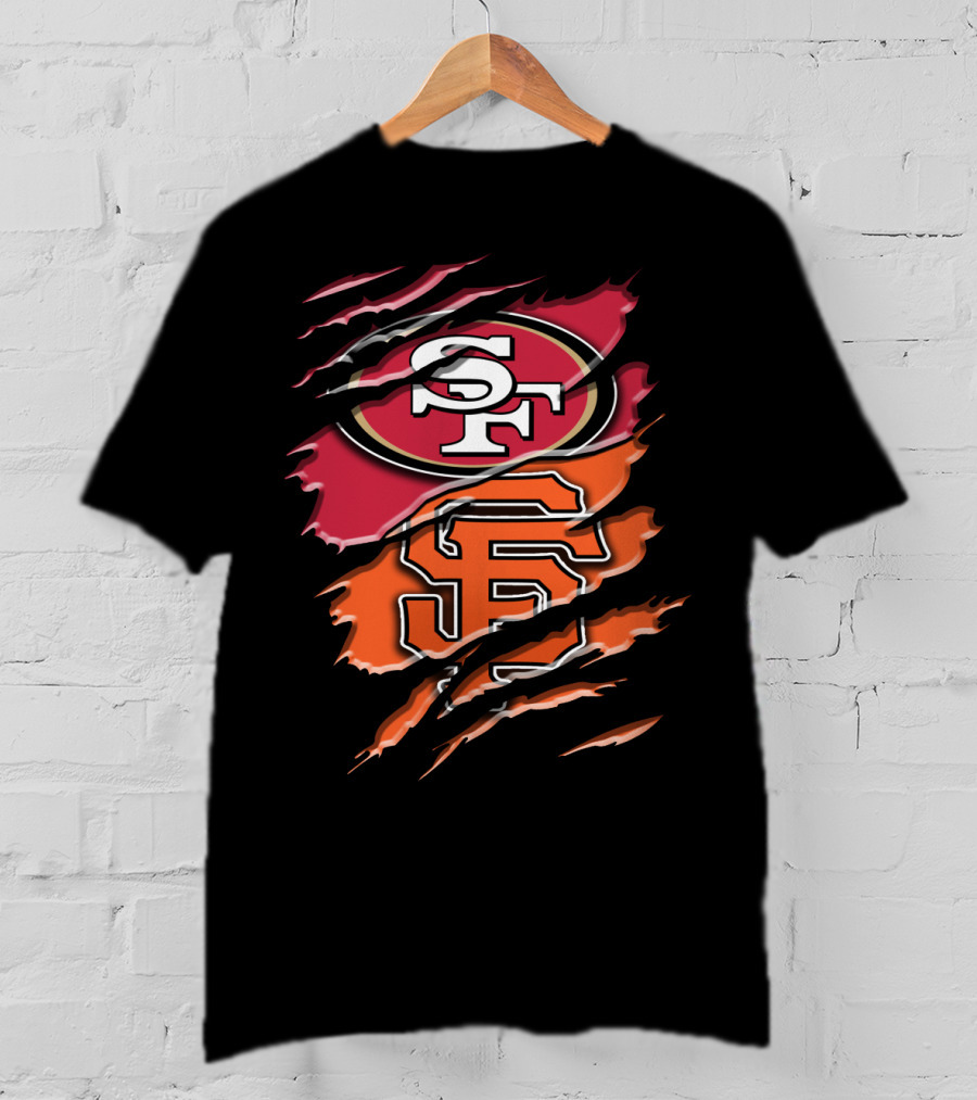San Francisco 49ers Giants Ripped T-Shirt