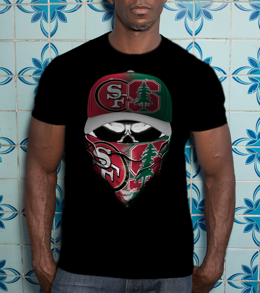 San Francisco Sf Stanford Tree Masked Skull Skum T-Shirt