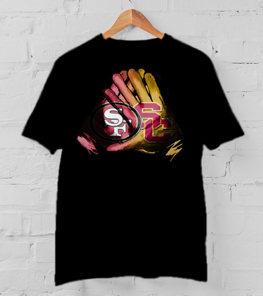 49ers And Usc Trojans For Life Fol T-Shirt