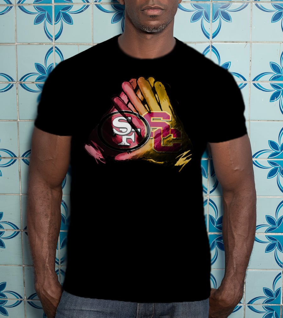 49ers And Usc Trojans For Life Fol T-Shirt
