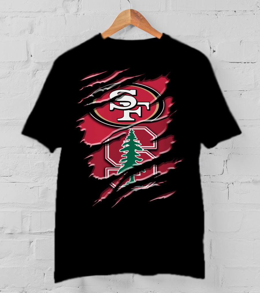 San Francisco 49ers Stanford Cardinal Claw Rah T-Shirt