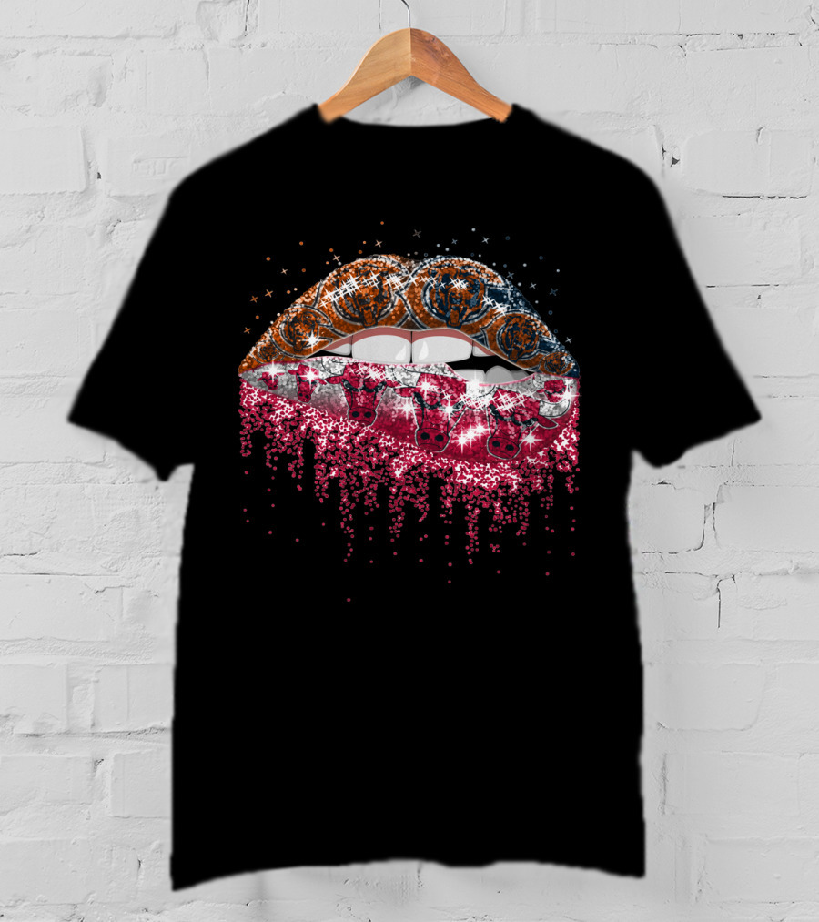 Usa Flag Lips With Playboy Bunny Pattern 007 T-Shirt