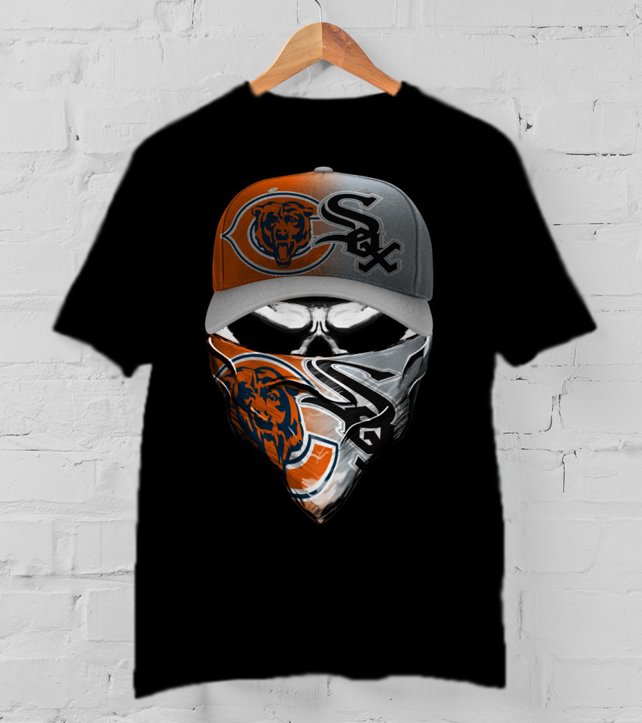 Chicago Bears White Sox Crossover Mask And Cap T-Shirt