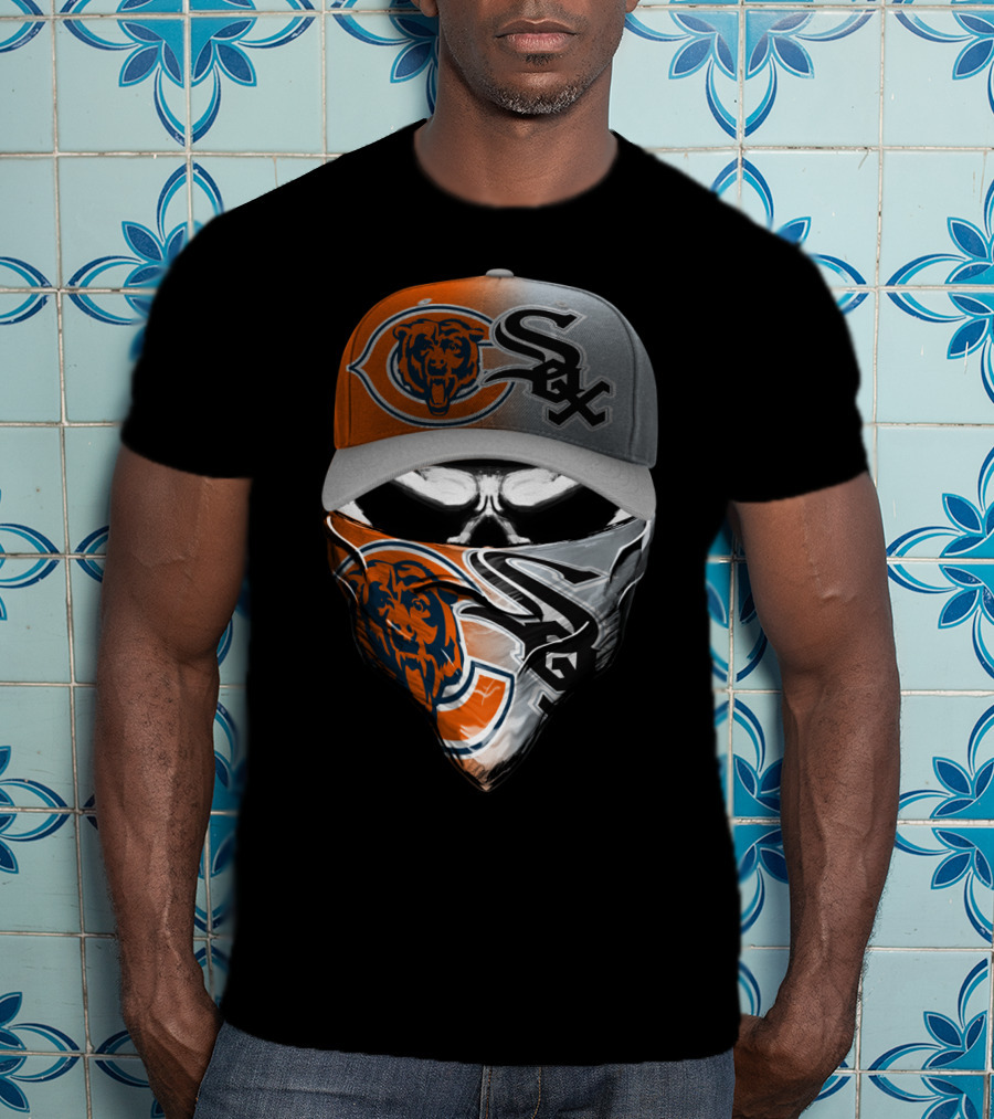 Chicago Bears White Sox Crossover Mask And Cap T-Shirt