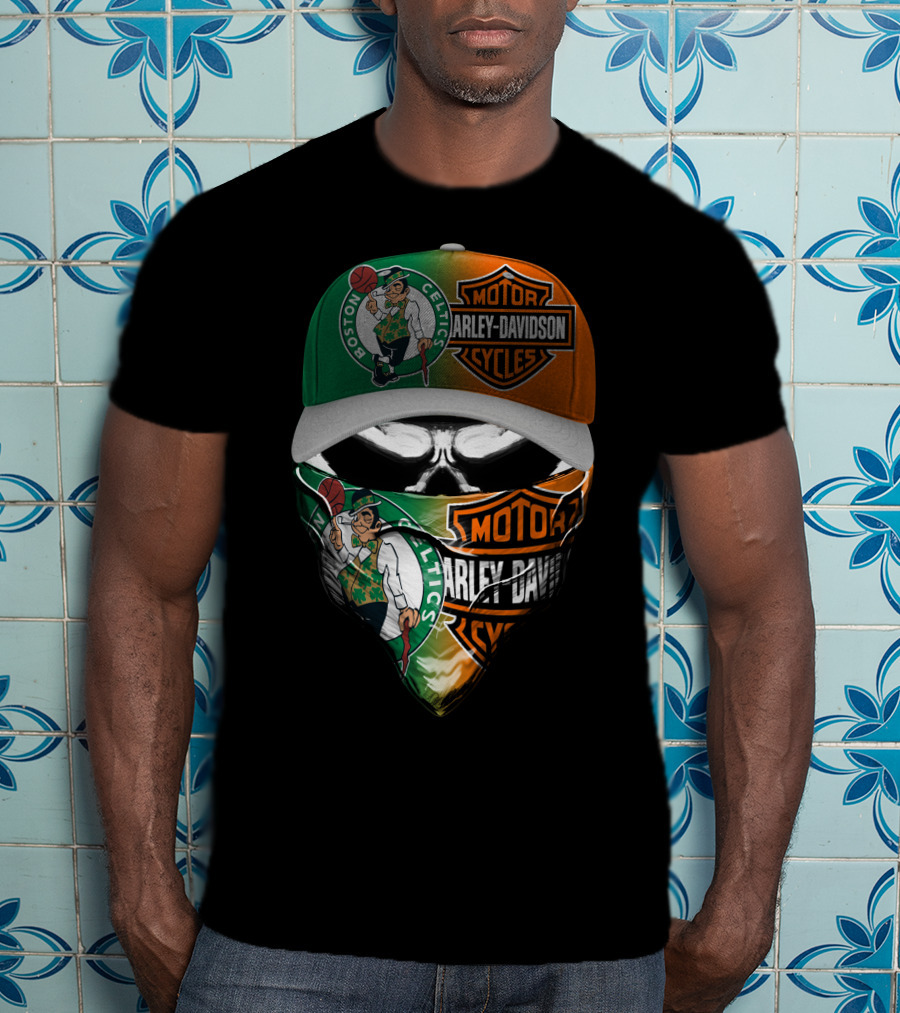 Boston Celtics Harley Davidson Motor Cycles 06Ahl T-Shirt