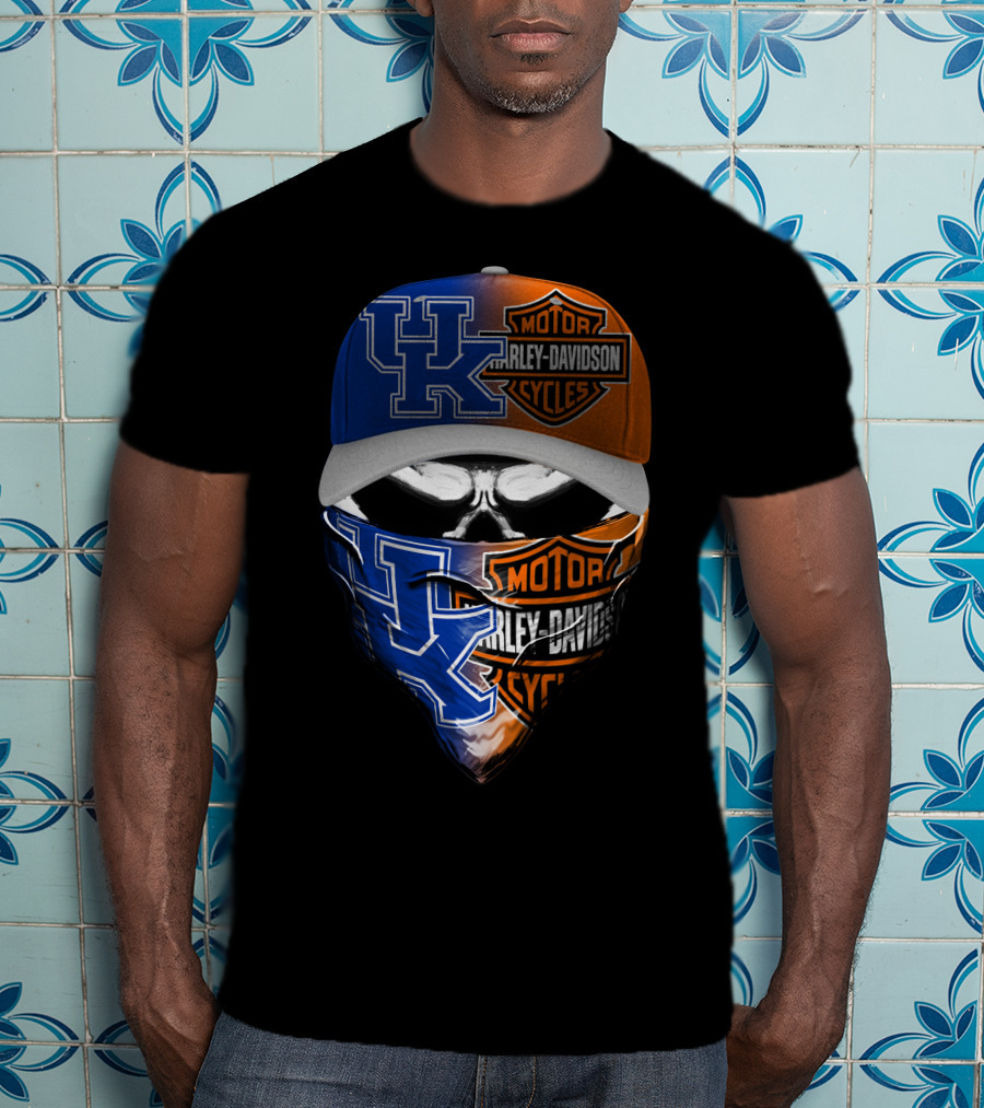 Uk Harley Davidson Skull Mask T-Shirt