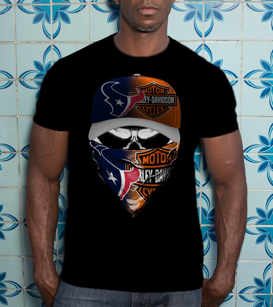Houston Texans Harley Davidson Crossover Fan Gear T-Shirt