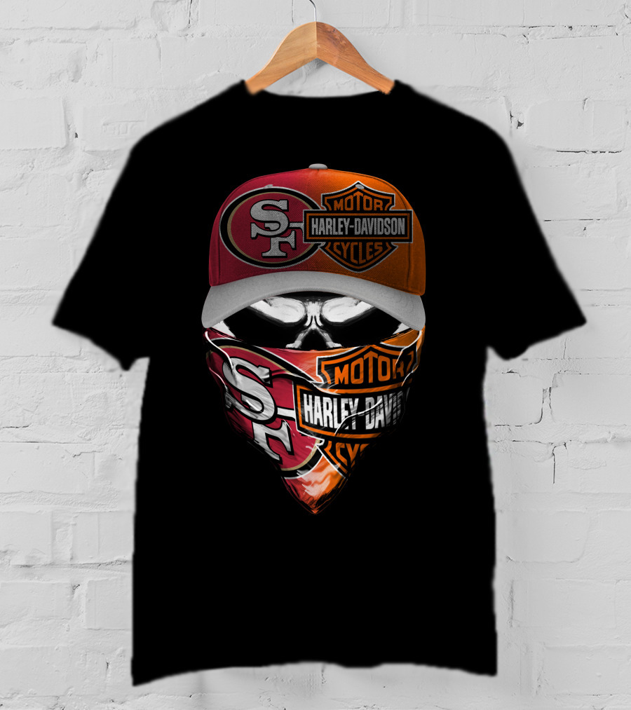 San Francisco 49ers Harley Davidson Motorcycles T-Shirt