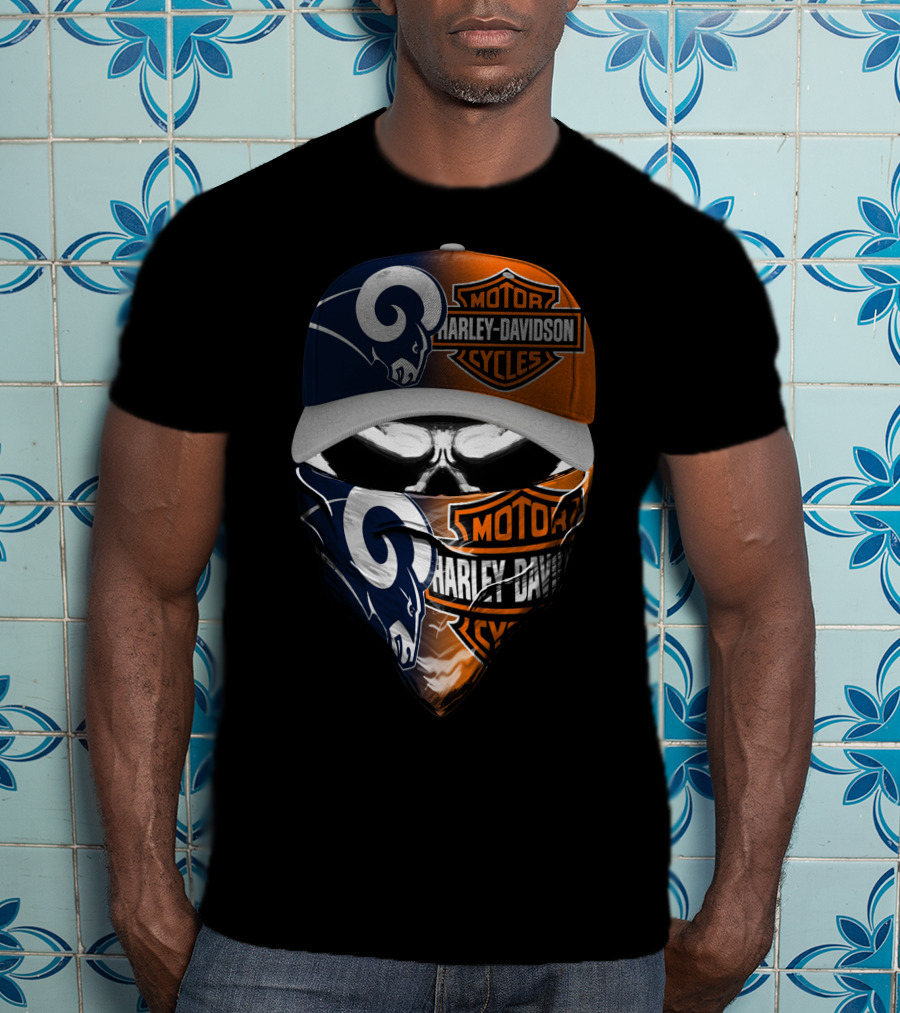 Harley Davidson Los Angeles Rams Fan Gear T-Shirt