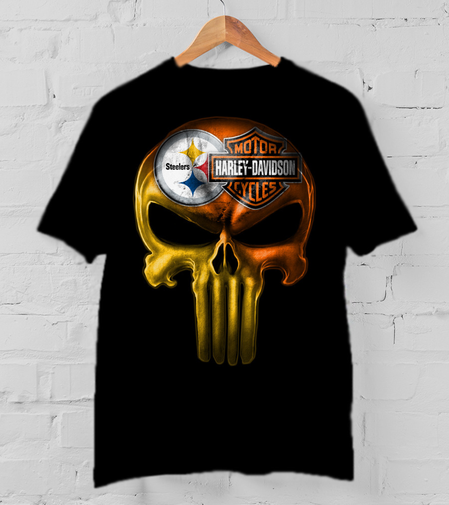 Steelers Harley Davidson Skull 27Hl T-Shirt