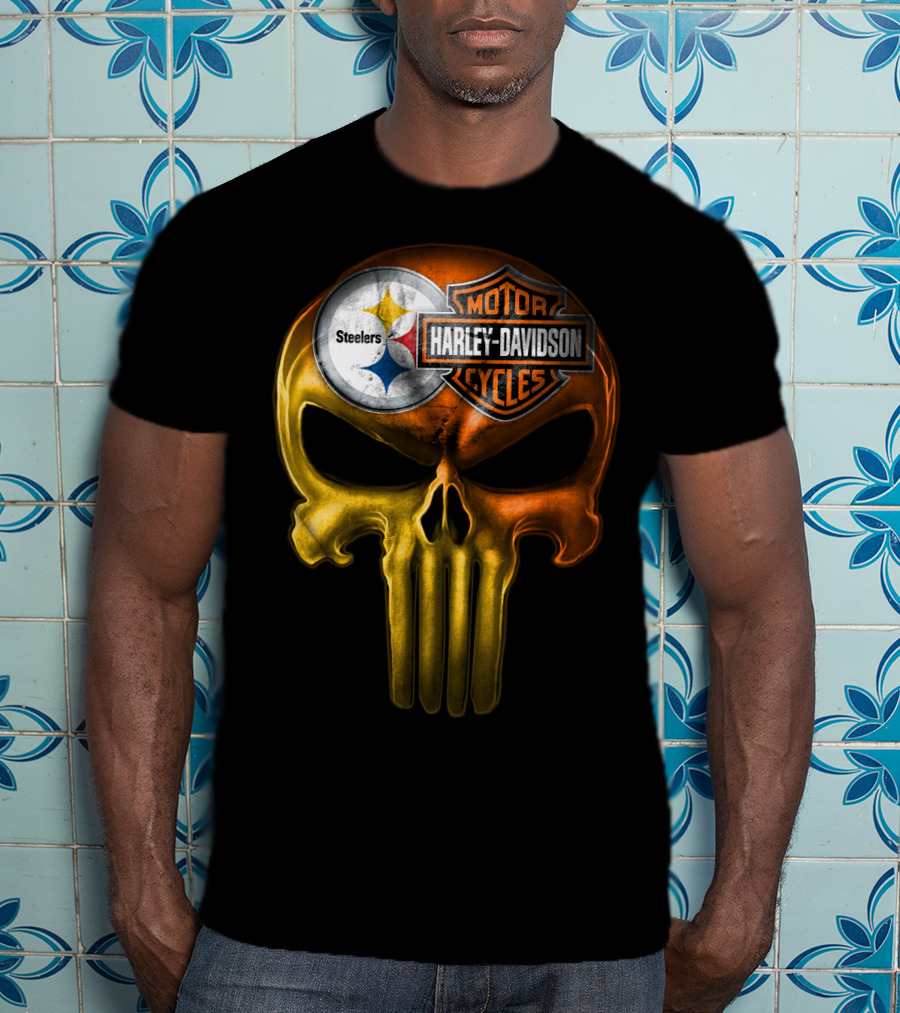 Steelers Harley Davidson Skull 27Hl T-Shirt