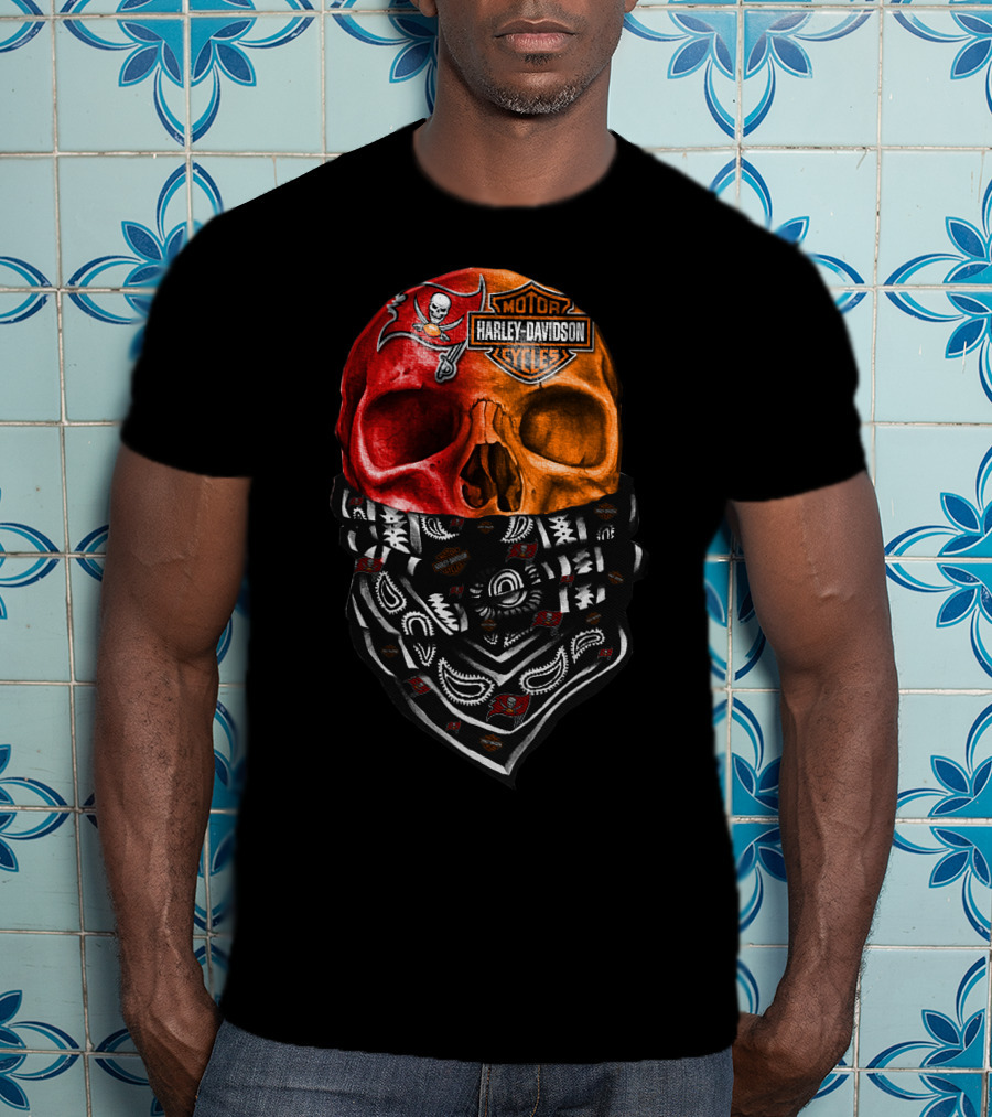 Harley Davidson Buccaneers Skull Bandana 30Hl T-Shirt