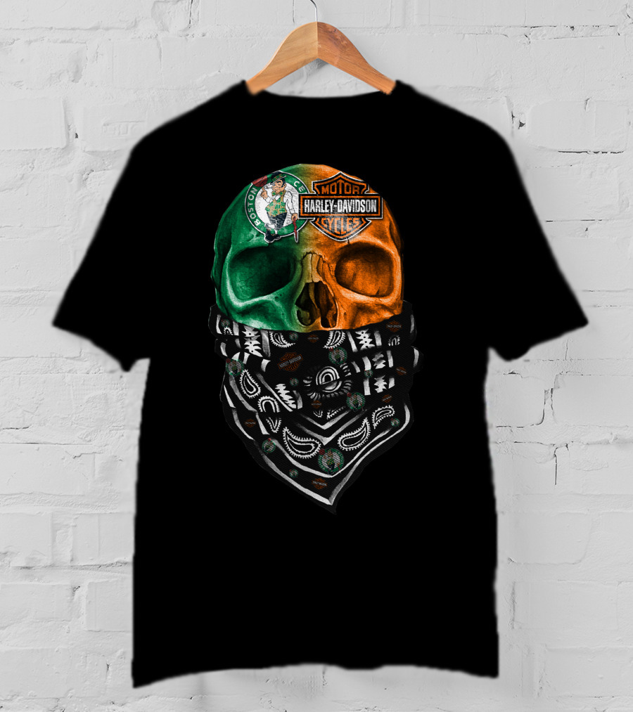 Harley Davidson Celtics Skull Bandana T-Shirt