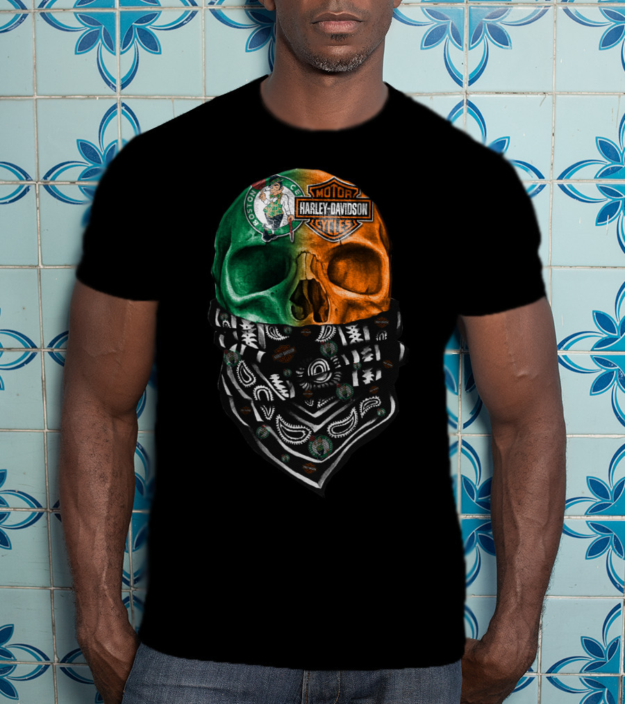 Harley Davidson Celtics Skull Bandana T-Shirt