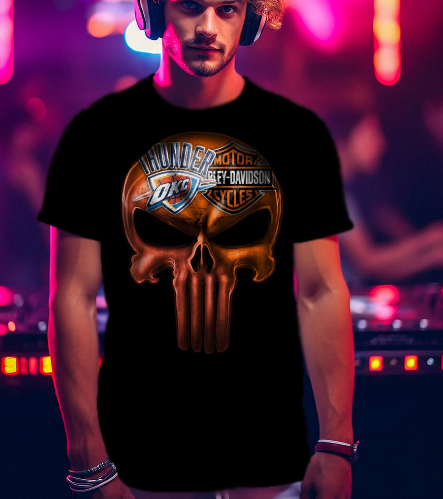 Thunder Okc Harley Davidson Motorcycles T-Shirt